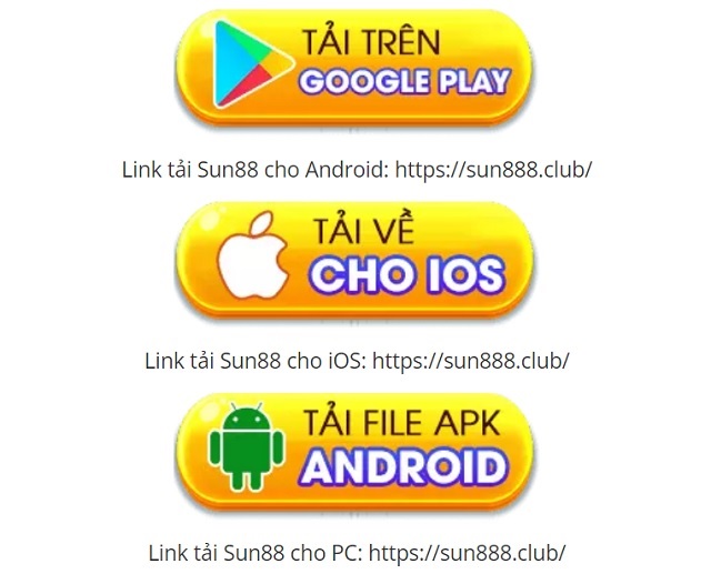 Hướng dẫn tải Sun888 club cho điện thoại iOS và Android