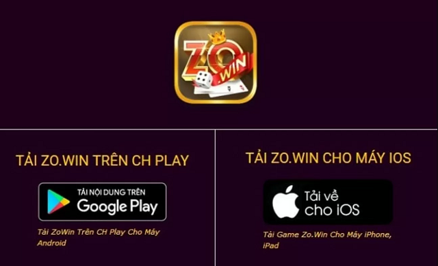 Hướng dẫn tải Zowin win cho điện thoại iOS và Android