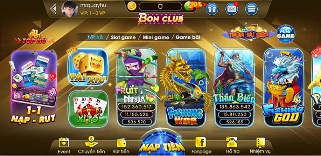 Đánh giá giao diện của cổng game Bon game
