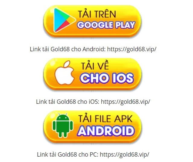 Hướng dẫn tải Gold68 vip cho điện thoại iOS và Android