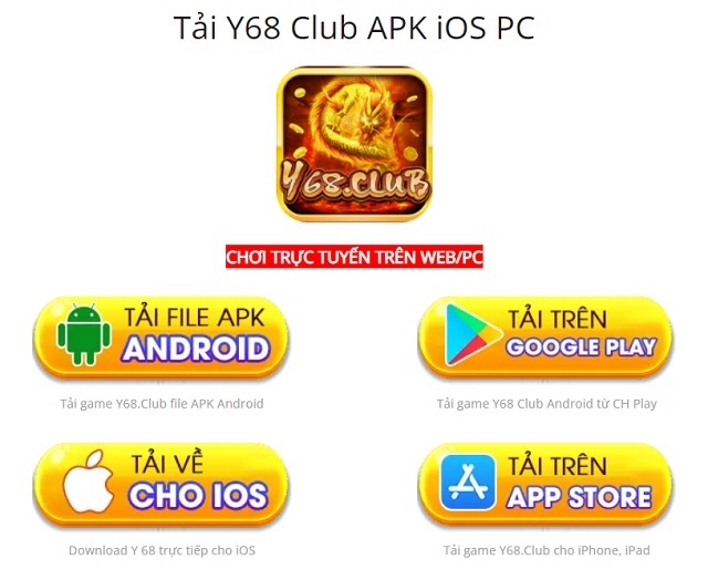 Hướng dẫn tải Y68 club cho điện thoại iOS và Android