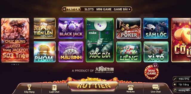Giao diện của cổng game Sumvn vin