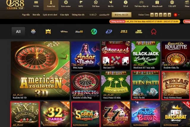 Nhà cái đưa ra tỷ lệ cược casino online vô cùng hấp dẫn